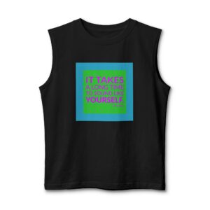'It Takes a Long Time' — Miles Davis Quote Tee | Wear Words Black-on-White Statement Shirt — Muscle Tank