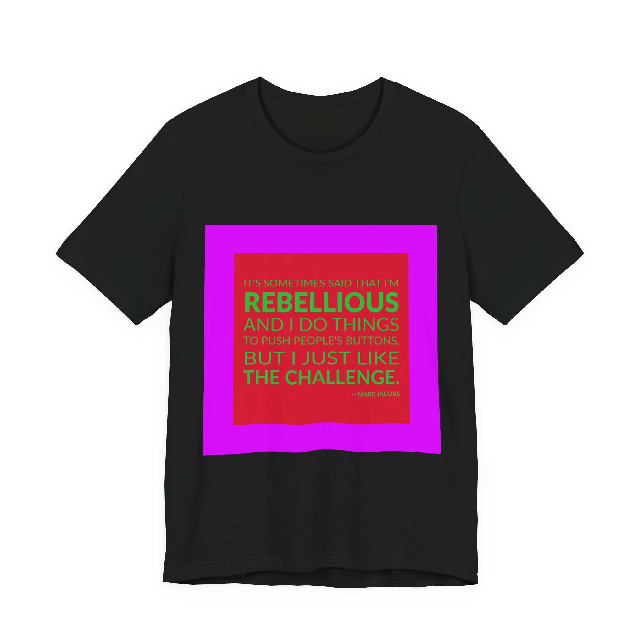 'It's Sometimes Said That I'm' — Marc Jacobs Quote Tee | Wear Words Black-on-White Literary Tee — Classic Tee - Image 3