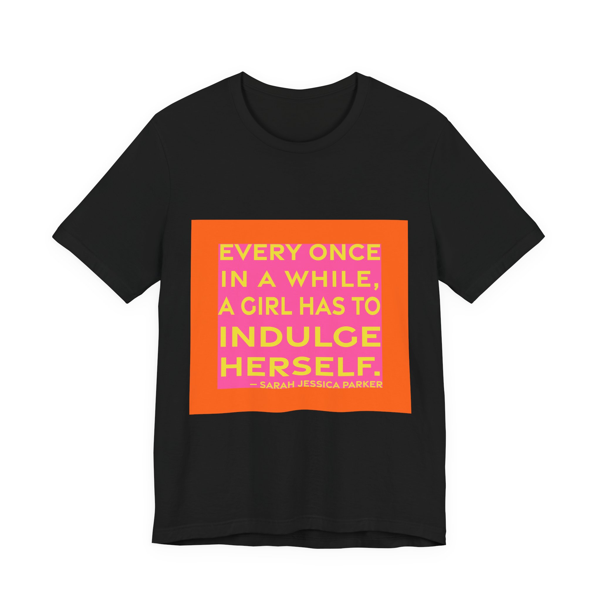 'Every Once in a While,' — Sarah Jessica Parker Quote Tee | RQuéV Black-on-White Literary Tee — Classic Tee - Image 3