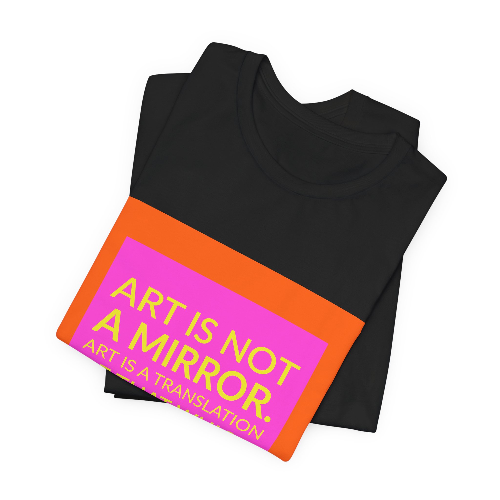 'Art is Not a Mirror' — Marlene Dumas Quote Tee | Wear Words Black-on-White Literary Tee — Classic Tee - Image 4